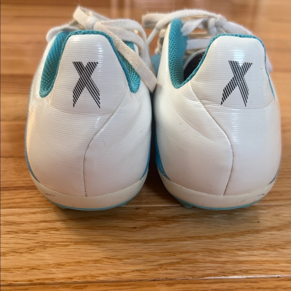 Adidas X 19.4 Youth Soccer Cleats Size 4.5 Blue White Firm Ground Shoes - Picture 3 of 7